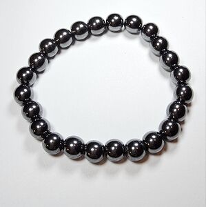 Sleek Metallic Beaded Bracelet